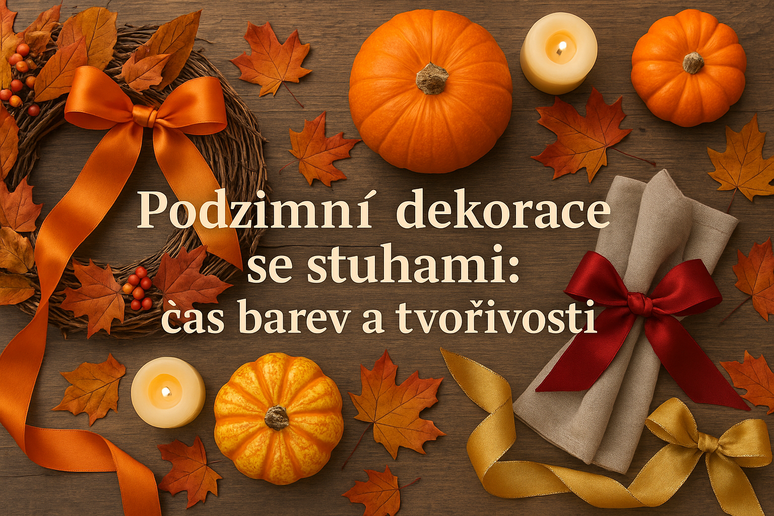 Podzimní dekorace se stuhami: čas barev a tvořivosti