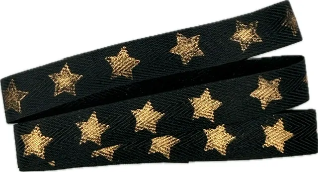 Vánoční stuha COPPER STAR 15mm x 2m