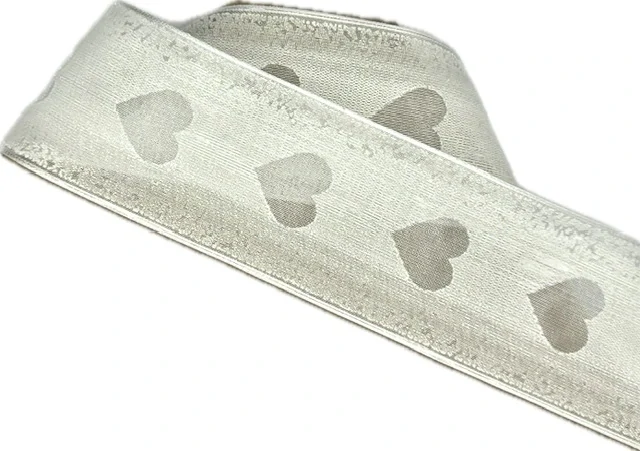 Taftová stuha WHITE PASSION – bílá 40mm x 2m