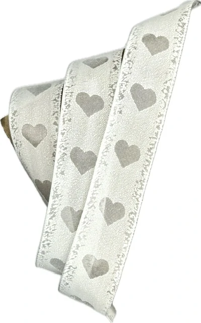 Taftová stuha WHITE PASSION – bílá 25mm x 2m