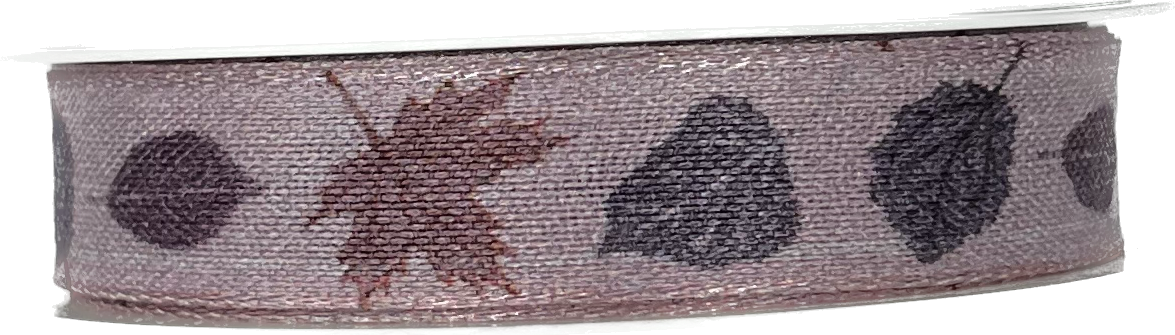 Stuha látková AUTUMN LEAVES III– Subtle Elegance lila 15mm x 4m (6,-Kč/m)