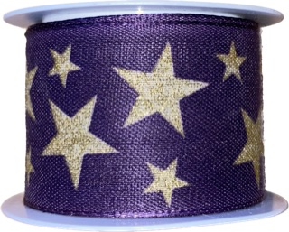 Stuha vánoční VIOLETT HEAVEN fialová 40mm x 2m (14,-Kč/m) 