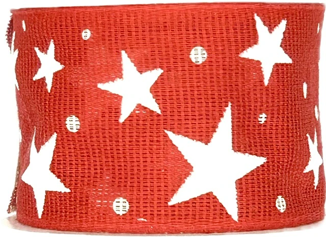 Stuha vánoční RED HEAVEN červená 40mm x 2m (14,-Kč/m)