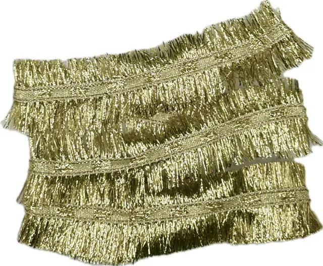 Stuha zlatá třásňová Boa Effect 25mm x 2m