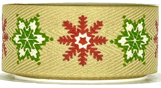 Vánoční stuha látková LET IT SNOW 25mm x 2m (6,-Kč/m)