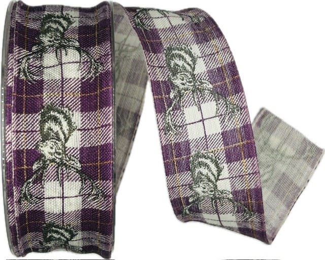 Stuha s jelenem PURPLE DEER 40mm x 20m (10,50Kč/m)
