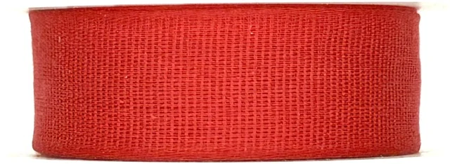 Stuha látková Nature Taft – Classic Red červená 25mm x 2m (9,-Kč/m)