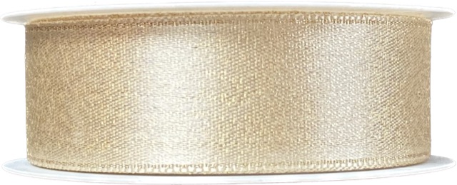 Stuha saténová STARDUST CREME krémová 25mm x 2m (12,-Kč/m)