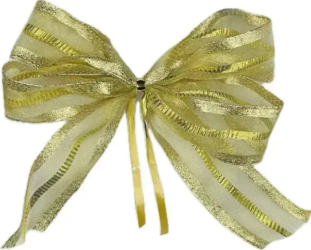 Stuha lurexová OUTDOOR GOLD LINE 40mm x 2m (10,- Kč/m)