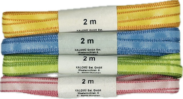 Satin Edge – sada 4 ks saténových stuh 6mm x 2m (6,- Kč/ks) (3,-Kč/m)