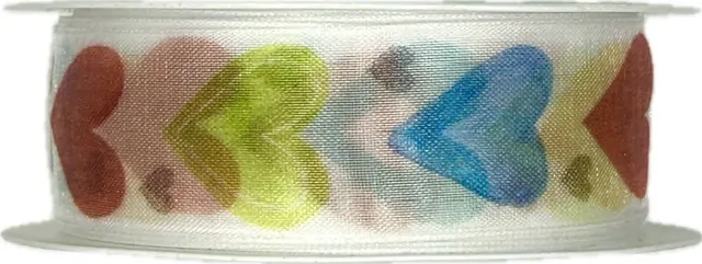 Taftová stuha Crazy Love – bílá 25mm x 2m