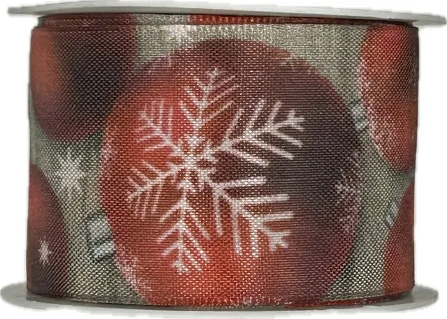 Stuha vánoční GALA NIGHT RED tmavě červená 40mm x 2m (16,-Kč/m)