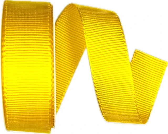 Stuha rypsová ELEGANCE YELLOW žlutá 25mm x 3m (7,- Kč/m)