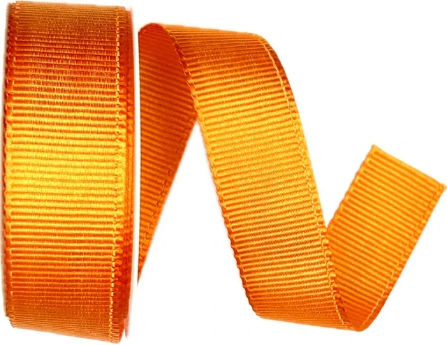 Stuha rypsová ELEGANCE ORANGE oranžová 25mm x 3m (7,- Kč/m)