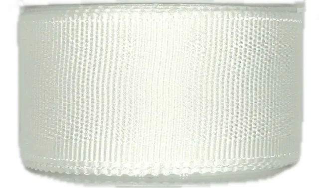 Stuha rypsová ELEGANCE WHITE bílá 40mm x 2m (11,- Kč/m) 