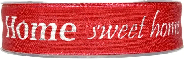 Stuha bavlněná HOME SWEET HOME 25mm x 20m (3,90Kč/m)