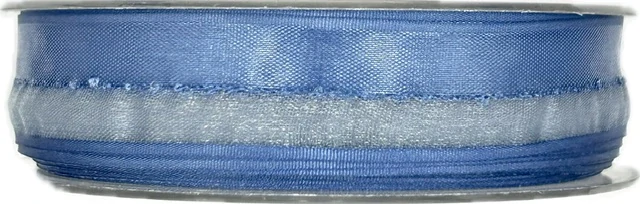 Stuha organzová PROMENADE světle modrá 25mm x 25m (4,-Kč/m) POSLEDNÍ KUSY!