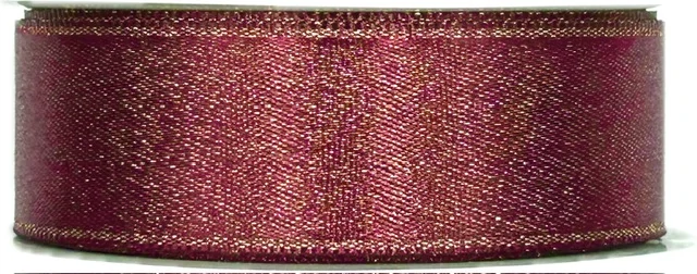 Stuha saténová STARDUST CARDINAL BORDÓ bordó 25mm x 3m (10,-Kč/m)