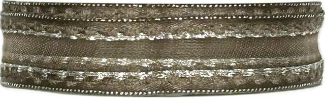 Stuha organza MONDAN BRONZE ELEGANCE  platinově hnědá 15mm x 3m (6,-Kč/m)