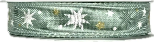 Stuha vánoční WINTER STARLIGHT 15mm x 4m (6,-Kč/m)