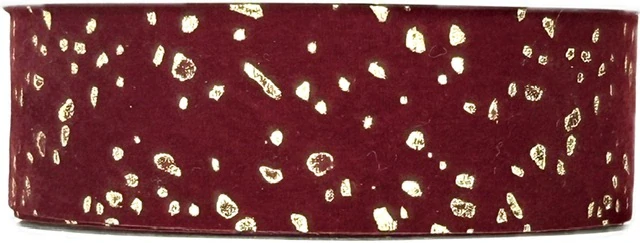 Stuha vánoční sametová VELUTTO STARDUST BURGUNDY bordó 25mm x 3m (12,-Kč/m)