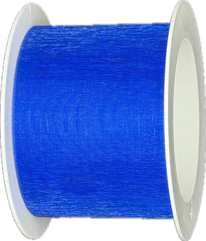 Stuha organzová ORGANDY Royal Blue tmavě modrá 40mm x 4m (6,- Kč/m)