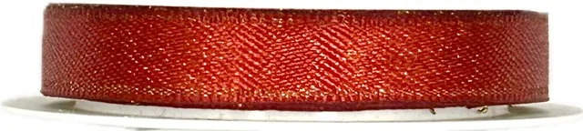 Stuha saténová STARDUST RED červená 10mm x 2m (9,-Kč/m)