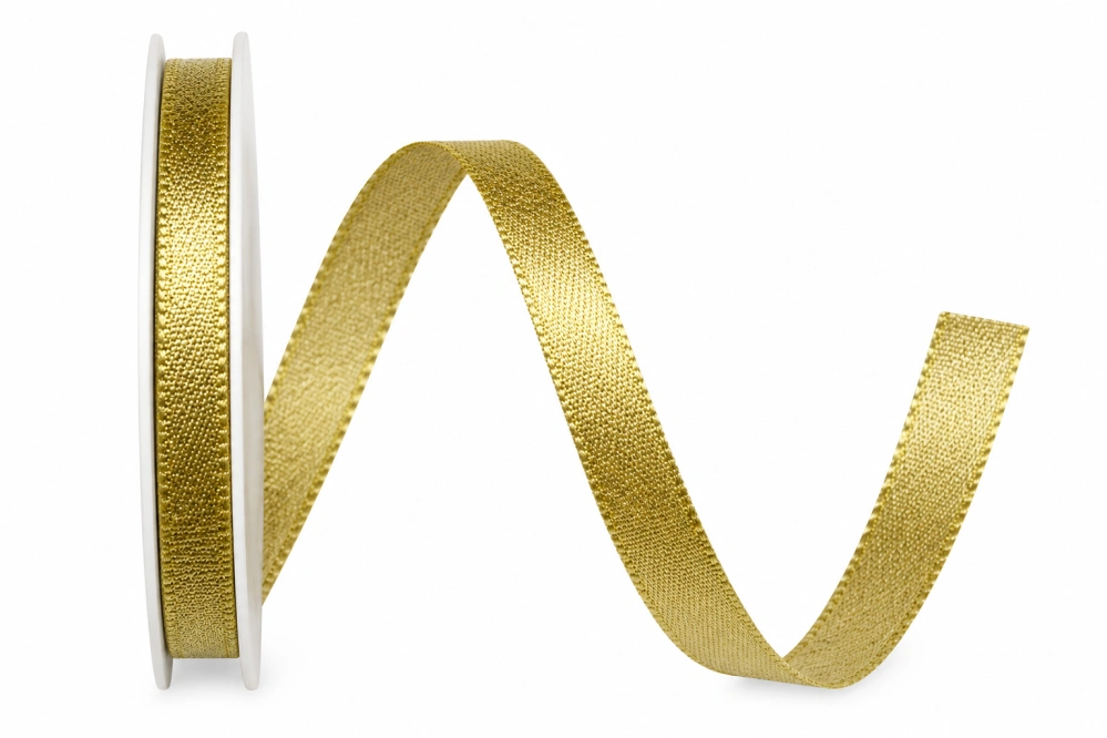 Stuha saténová STARDUST GOLD zlatá 10mm x 3,5m