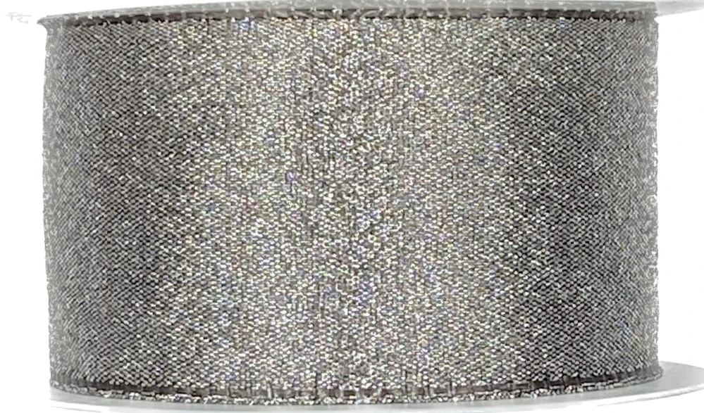 Stuha taftová HIGH SOCIETY Anthracite Silver antracitová matná  40mm x 3m (10,-Kč/m)