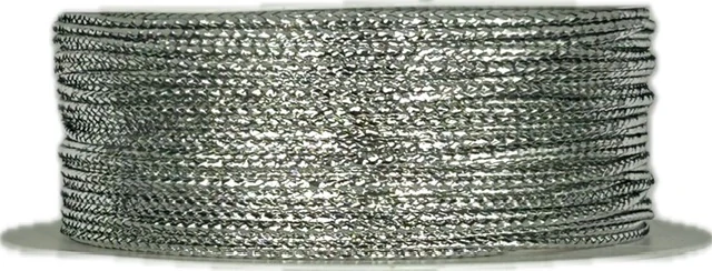 Dekorační stříbrný provázek DENVER SILVER 2mm x 10m (3,-Kč/m)