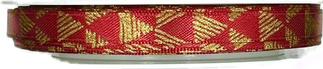 Vánoční saténová stuha TRIANGEL CARDINAL bordová 10mm x 20m (5,50Kč/m)