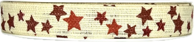 Stuha vánoční CELESTIAL SLIM CREME  15mm x 20m (6,-Kč/m)