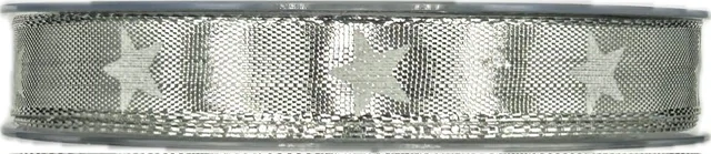 Stuha stříbrná WHITE STARS lurexová 15mm x 20m (7,-Kč/m)