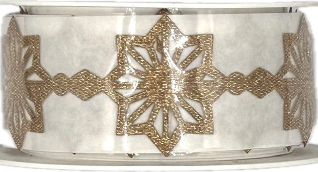 Stuha girlandová SNOWFLAKES COPPER 25mm x 1m (20,-Kč/m)