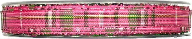 Stuha taftová SHOCKING PINK KARO 10mm x 25m (4,-Kč/m) POSLEDNÍ KUS!