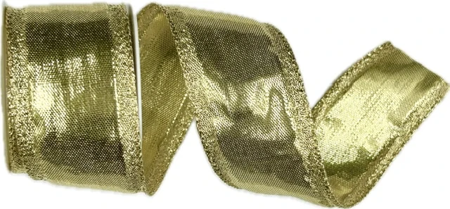 Stuha zlatá lurexová BIRMINGHAM GOLD lesklá 40mm x 2m (15,-Kč/m)