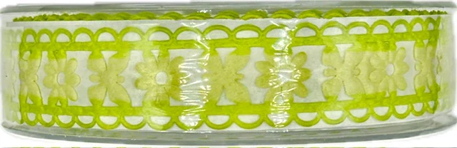 Stuha girlandová MONICA GREEN zelená 25mm x 5m (15,-Kč/m)