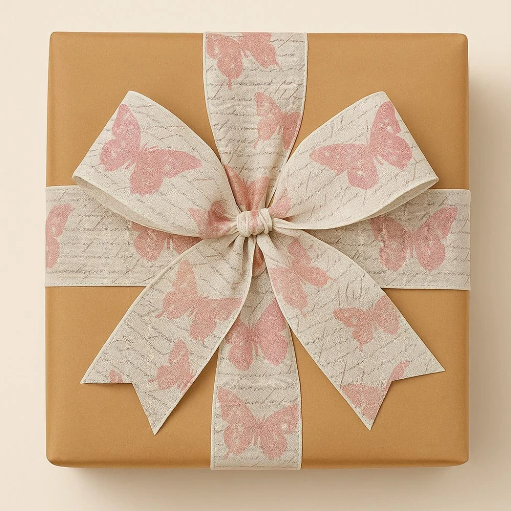 Stuha organzová Garden Poem – Soft Rose růžová 40mm x 2m (16,- Kč/m)