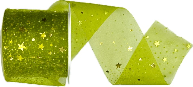 Stuha vánoční Organza Starshine – Sada 8ks - 60mm x 3m (15,-Kč/m)