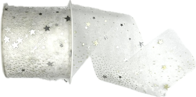 Stuha vánoční Organza Starshine – Sada 8ks - 60mm x 3m (15,-Kč/m)