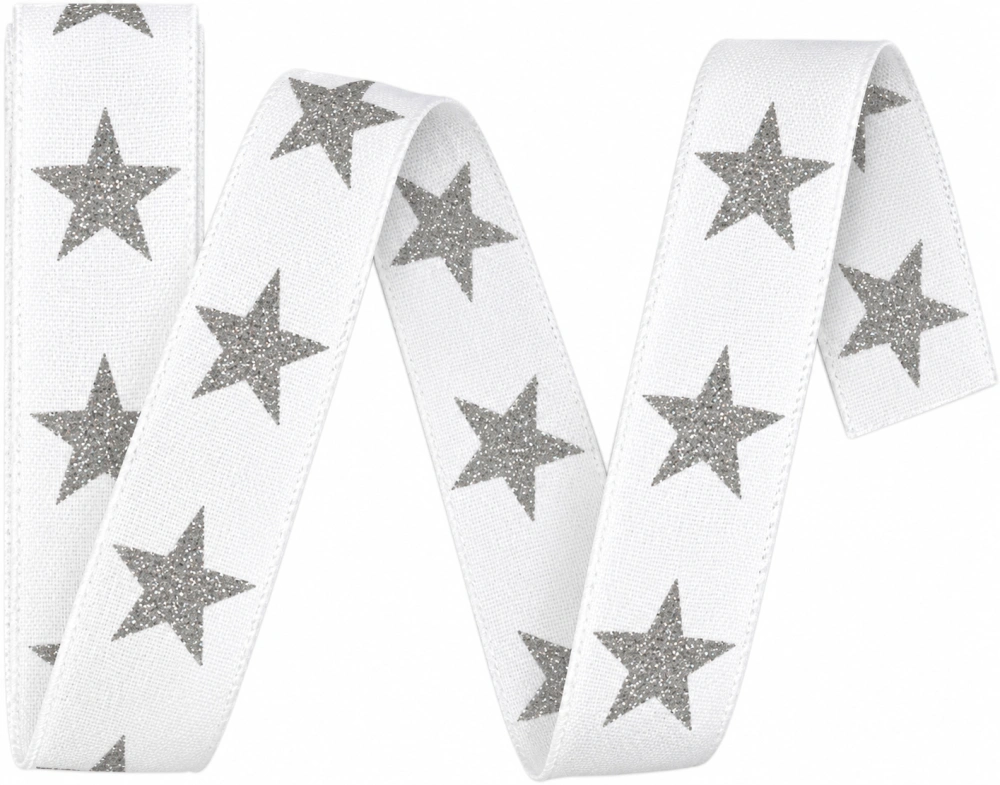 Stuha vánoční Advent Star – Elegant Ribbon skládaná 25mm x 2m (9,-Kč/m)