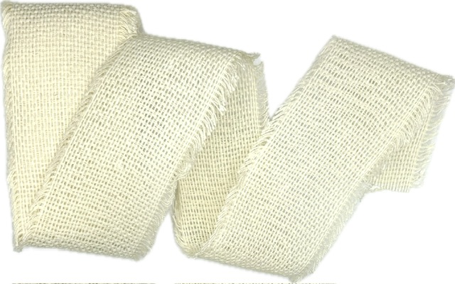 Stuha bavlněná COUNTRY SOUL CREAM krémová 60mm x 2m