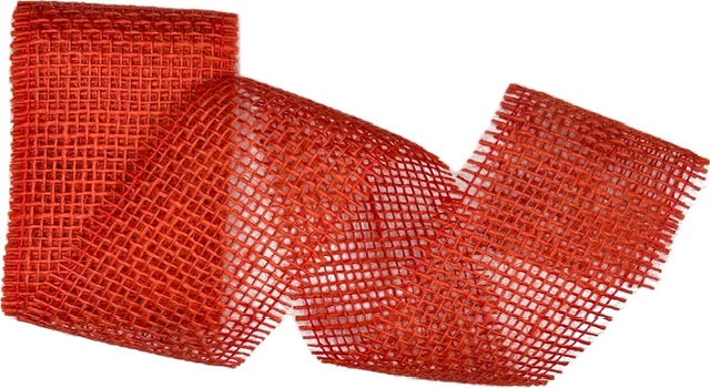 Stuha jutová JUTA RUSTIC BRICK červená 70mm x 2m (25,-Kč/m)