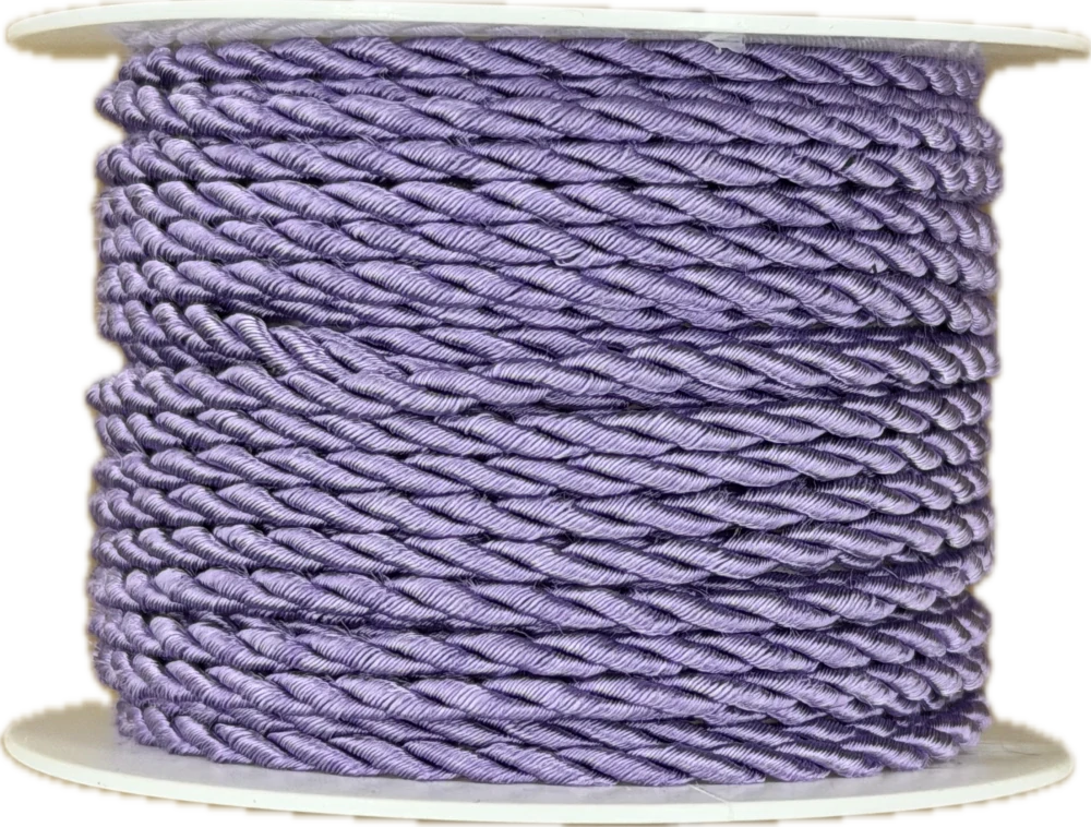 Provázek kroucený TwistCord Lavender levandulová 3mm x 4m (5,- Kč/m)