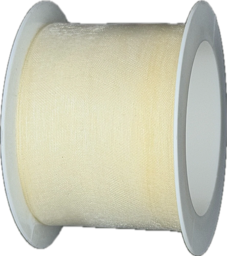 Stuha organzová ORGANDY Soft Cream krémová 40mm x 4m (7,-Kč/m)