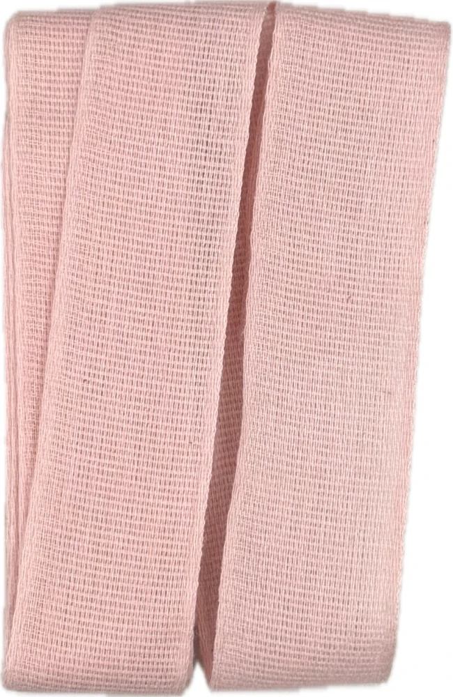 Stuha látková Nature Taft – Powder Pink pastelově růžová 25mm x 2,5m 