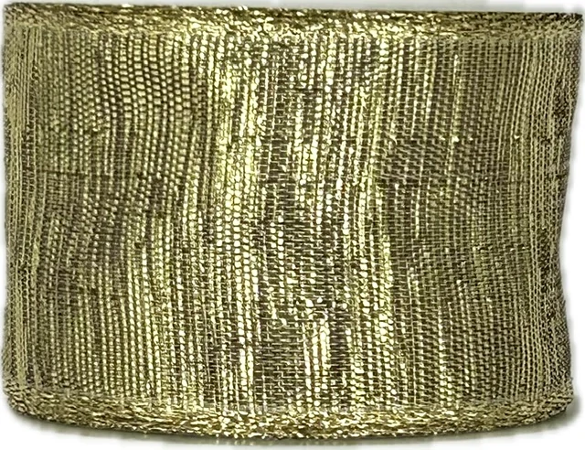 Stuha zlatá LIVERPOOL GOLD lurexová lesklá 40mm x 2m (15,- Kč/m)