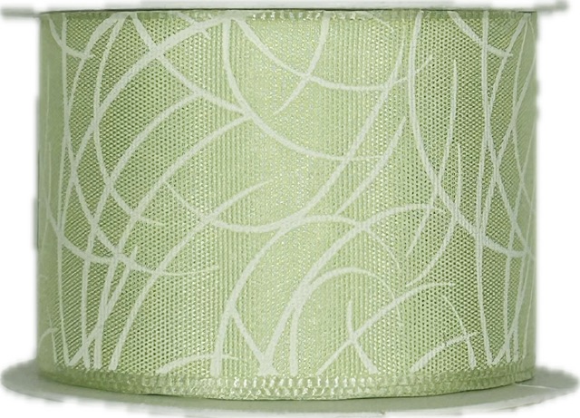 Stuha taftová SISI PALE MINT mentolová 40mm x 2m (14,- Kč/m)