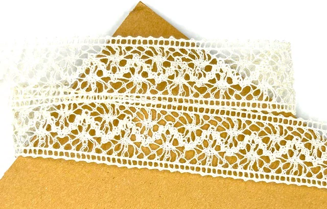 Krajková stuha Natural Lace Cream 35mm x 2,5m