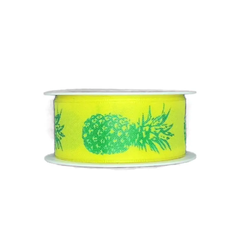 Stuha saténová žlutá PINEAPPLE POP Yellow 25mm x 2,5m (8,-Kč/m)